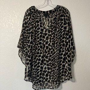 Animal Print Sheet Blouse